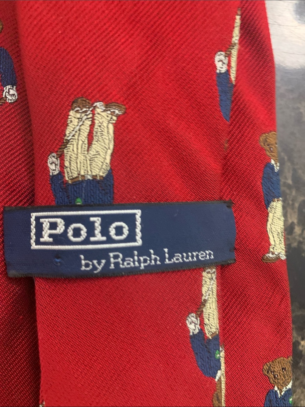 Polo by Ralph Lauren Red Plaid & Bear Motif Ties - Picture 4 of 5
